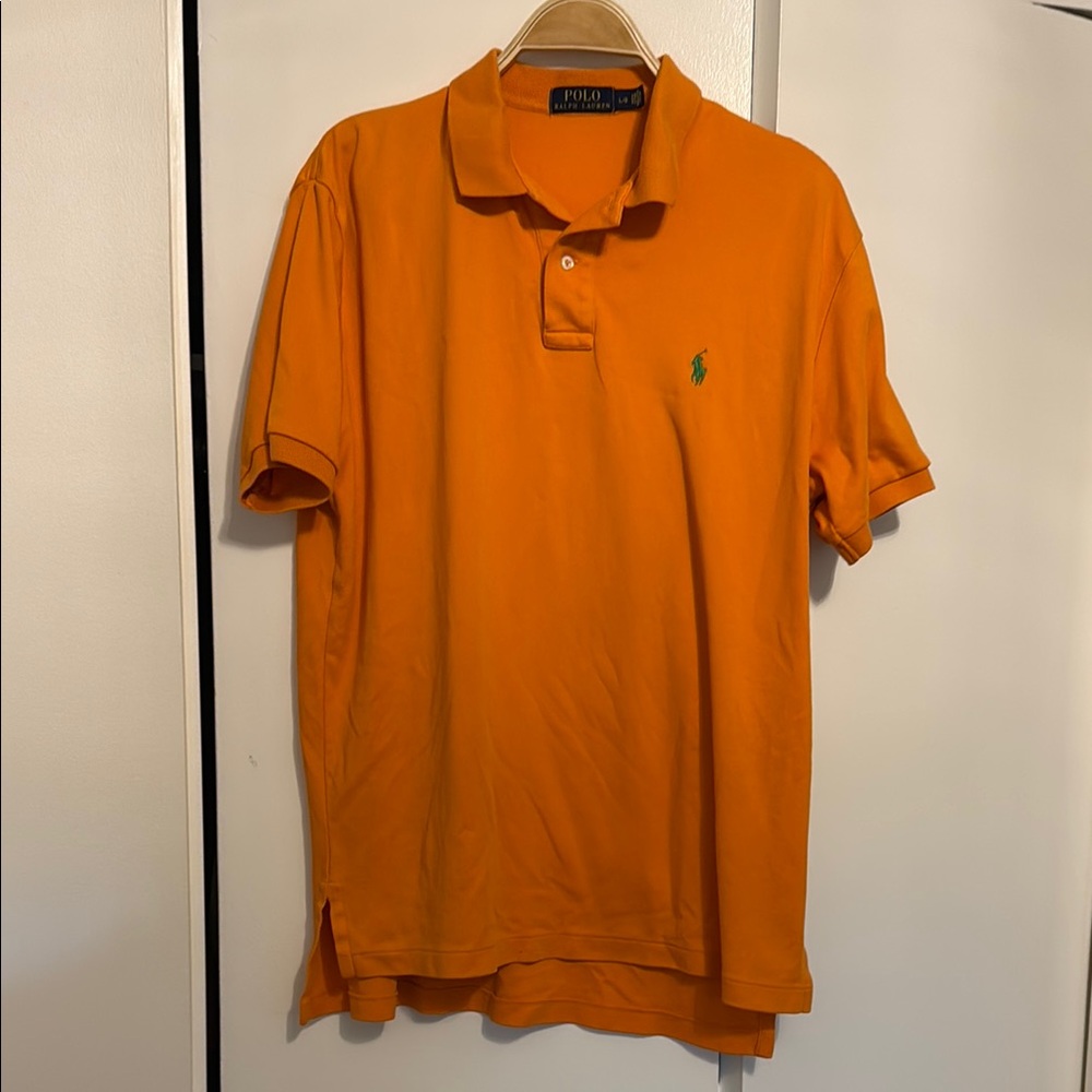 Ralph Lauren Orange Polo Shirt Classic Style